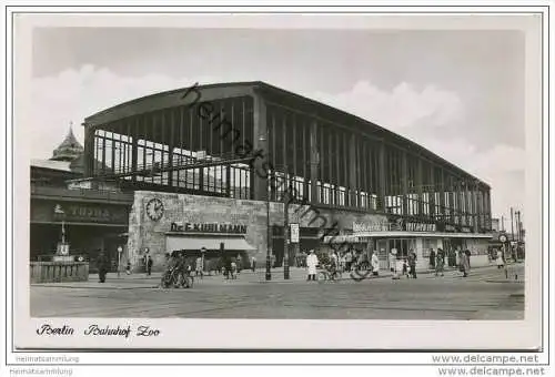 Berlin-Charlottenburg - Bahnhof Zoo - Foto-AK 1954