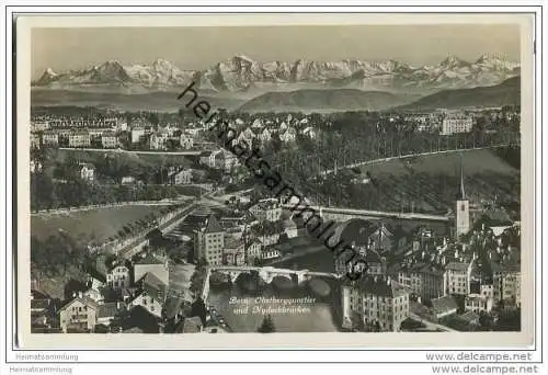 Bern - Obstbergquartier mit Nydeckbrücken - Foto-AK
