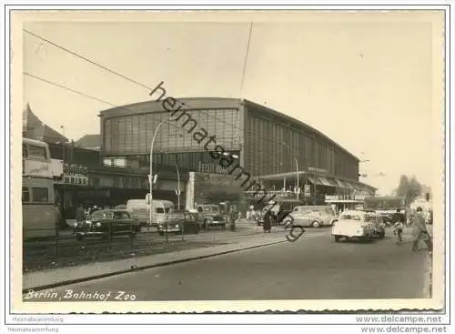 Berlin-Charlottenburg - Bahnhof Zoo - Foto-AK Grossformat 1960