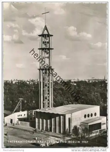 Berlin - Internationale Bauausstellung 1957 - Objekt 22 Kaiser-Friedrich-Gedächtniskirche - Foto-AK 50er-Jahre