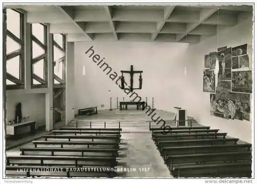 Berlin - Internationale Bauausstellung 1957 - Objekt 17 St. Ansgar-Kirche - Foto-AK 50er-Jahre