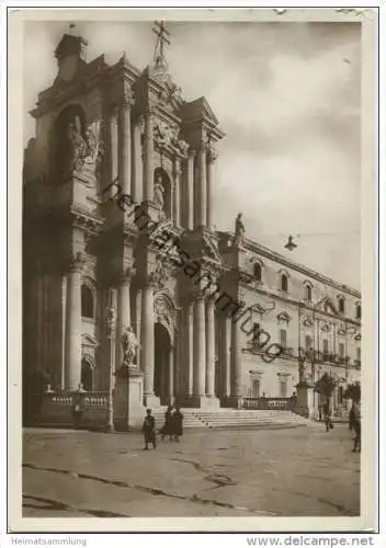 Siracusa - Facciata Barocca del Duomo - Foto-AK Grossformat 30er Jahre - Vera fotografia