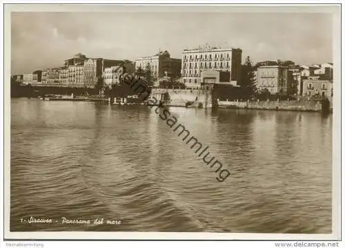 Siracusa - Panorama dal mare - Foto-AK Grossformat 30er Jahre - Vera fotografia - Ediz. Rametta Siracusa
