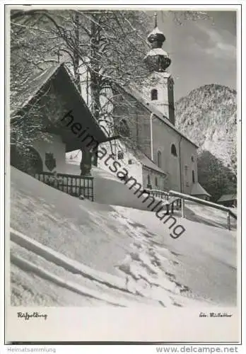 Ruhpolding - Kirche - Foto-AK 50er-Jahre