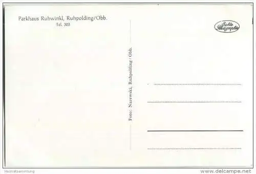 Ruhpolding - Parkhaus Ruhwinkl - Foto-AK 50er-Jahre