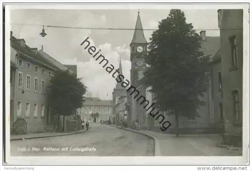 Selb - Rathaus - Ludwigskirche - Foto-AK