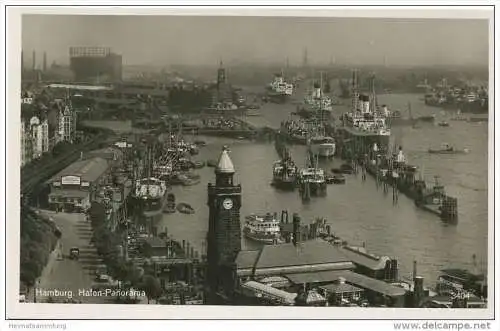 Hamburg - Hafenpanorama - Foto-AK 30er Jahre - Verlag Hans Andres Hamburg