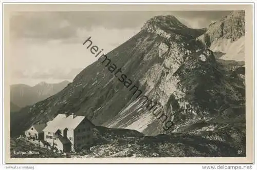 Luitpoldhaus am Hochvogel mit Glastelderkopf - Foto-AK 30er Jahre - Verlag H. Hipp Immenstadt-Allgäu