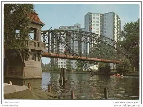 Berlin - Tegel - Sechserbrücke und Hochhäuser - AK Grossformat