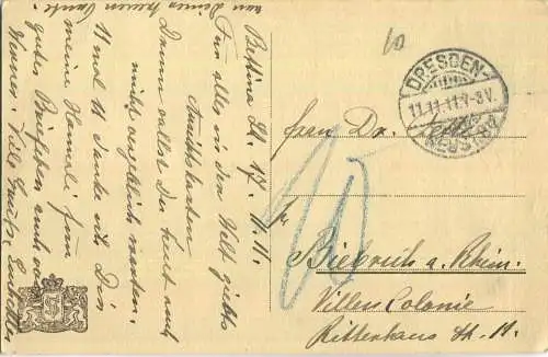 Datumskarte - 11. 11. 1911 - Nachporto