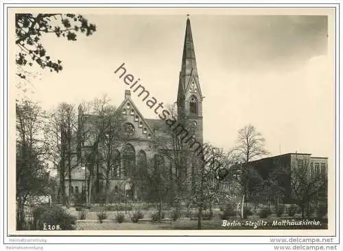 Berlin - Steglitz - Matthäuskirche - Foto-AK Grossformat