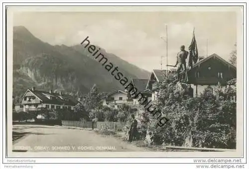 Kochel - Schmied v. Kochel-Denkmal - Foto-AK