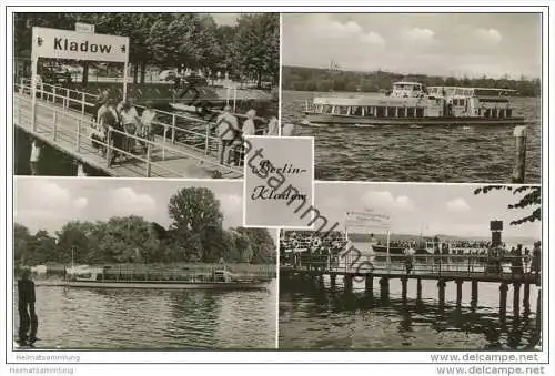 Berlin - Kladow - Dampferanlegestelle Brücke II - Personenschiffe Ernst Reuter und Jupiter - Foto-AK