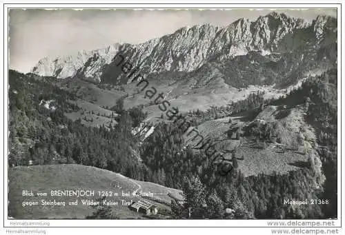 Blick vom Brentenjoch gegen Steinberg und Wilden Kaiser - Foto-AK