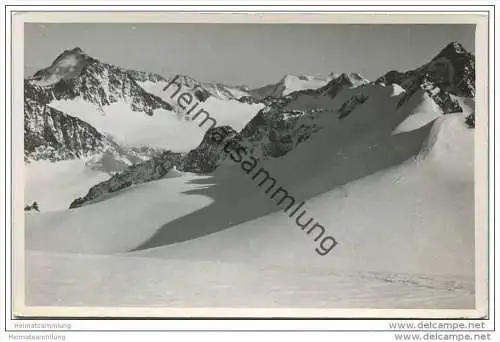 Blick vom wilden Hinterbergl gegen Ruderhofspitze - Franz Senn Hütte - Foto-AK