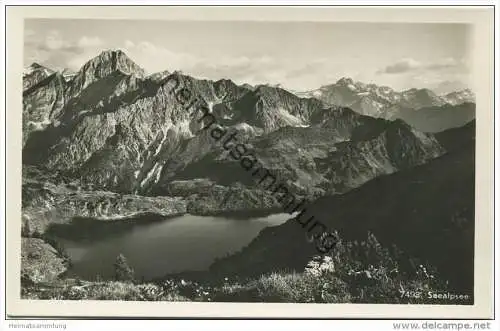 Seealpsee - Blick von der Höfats bis Biberkopf - Foto-AK - Verlag J. Heimhuber Sonthofen 30er Jahre