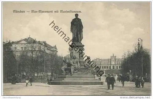 München - Max-Monument mit Maximilinaeum 20er Jahre