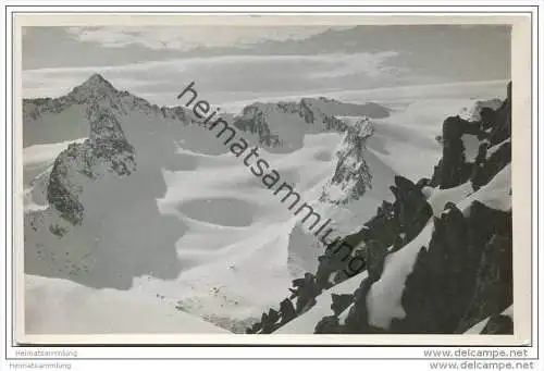 Blick von der Kräulscharte gegen Schrandele - Wildes Hinterbergl - Franz Senn-Hütte - Foto-AK