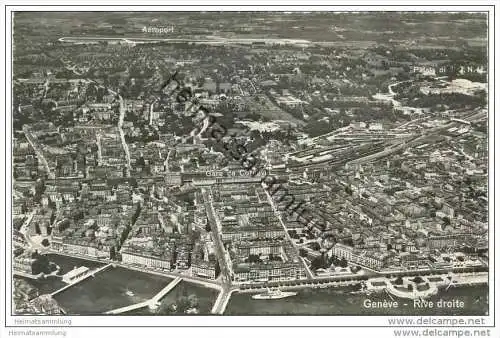 Geneve - Rive droite - Vue aerienne - Foto-AK