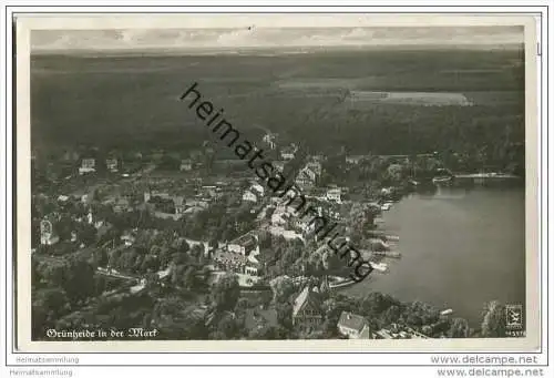 Grünheide in der Mark - Fliegeraufnahme - Foto-AK
