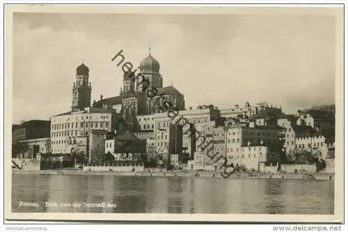 Passau - Blick von der Innenstadt aus - Foto-AK 30er Jahre - Verlag H. Wutz München