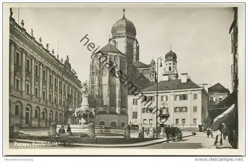 Passau - Residenzplatz - Foto-AK 30er Jahre - Verlag Gebr. Metz Tübingen