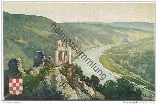 Gräfinburg bei Trarbach - Künstlerkarte Gg. Rothgeb - Grevenburg - Verlag Ludwig Klement Frankfurt a.M.