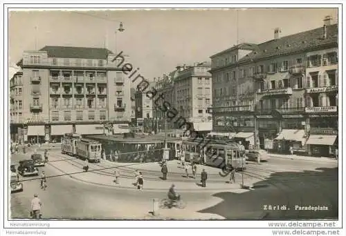 Zürich - Paradeplatz - Foto-AK