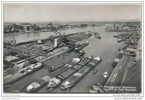 Basel - Kleinhüninger Rheinhafen - Foto-AK