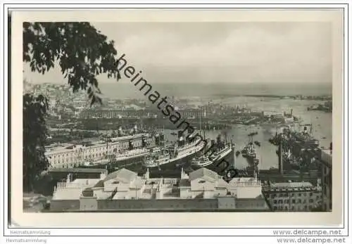 Genova - Schiffe - Panorama da S. Francesco - Foto-AK ca. 1930