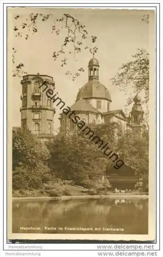 Mannheim - Sternwarte - Friedrichspark - Foto-AK