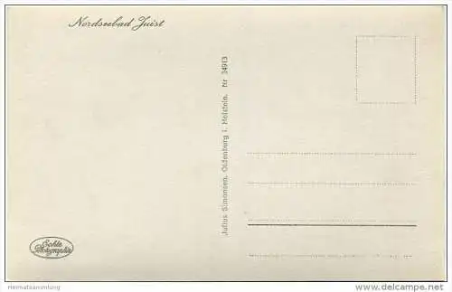 Juist - Dünen am Meeresstrande - Foto-AK 20er Jahre - Verlag Julius Simonsen Oldenburg