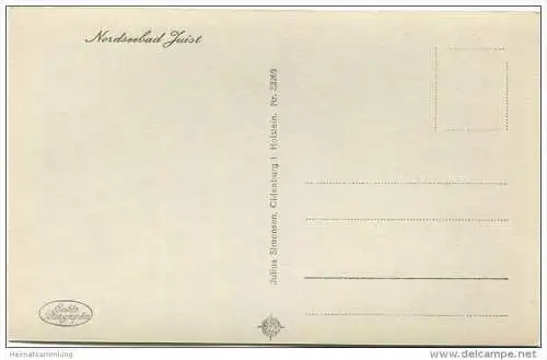 Juist - Sonnenuntergang - Foto-AK 20er Jahre - Verlag Julius Simonsen Oldenburg