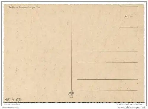 Berlin - Brandenburger Tor - AK Grossformat