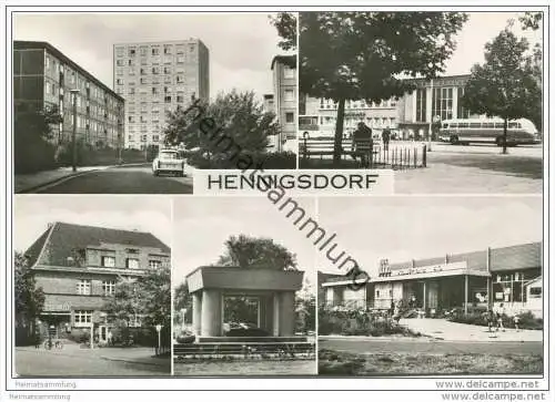 Hennigsdorf bei Berlin - S-Bahnhof - Postamt - Foto-AK Grossformat