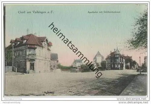 Stuttgart - Vaihingen a. F. - Apotheke - Schillerdenkmal