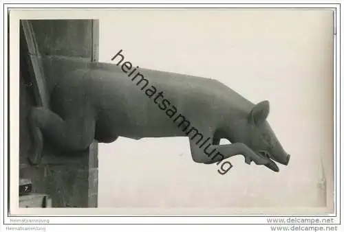 Freiburg - Münster - Figur - Foto-AK