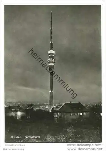 Dresden - Fernsehturm - Foto-AK Grossformat 1975