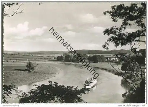 Hameln - Weserschleife - Frachtschiff - Foto-AK