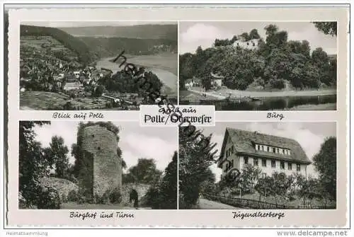 Polle - Jugendherberge - Burg - Foto-AK