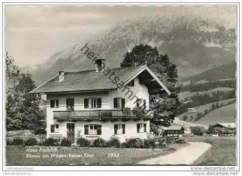 Ellmau - Haus Freiblick - Ellmau am Wilden Kaiser - Foto-AK Grossformat 1966