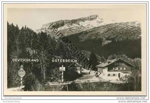Kleinwalsertal - Österreichischer Grenzgasthof Walserschanz - Foto-AK