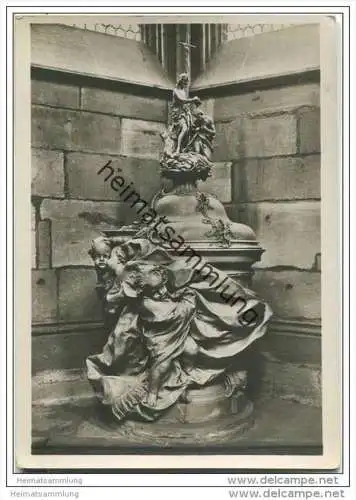 Freiburg - Münster - Taufstein von Christian Wenzinger - Foto-AK - Badenfrankatur