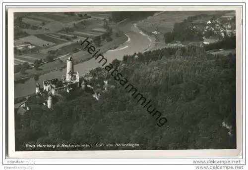 Burg Hornberg bei Neckarzimmern - Luftaufnahme - Foto-AK