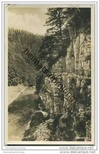 Wutachschlucht - Felsengalerie - Stempel Schwarzwaldverein Ortsgruppe Bonndorf - Foto-AK