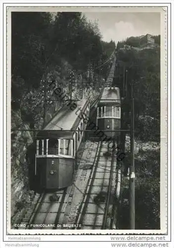 Como - Funicolare di Brunate - Vera Fotogafia - Foto-AK Grossformat 1937