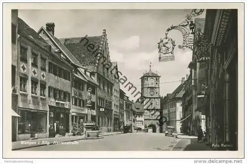 Wangen im Allgäu - Herrenstrasse - E. Uhland Lederschuhe - Foto-AK 40er Jahre - Verlag Fotohandlung Bulmer Wangen