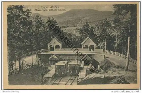 Baden-Baden - Merkurbahn - mittlere Station 20er Jahre