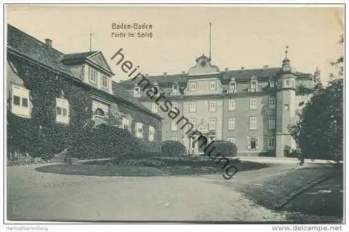 Baden-Baden - Partie im Schloss - Verlag H. Rubin &amp; Co. Dresden-Blasewitz 20er Jahre