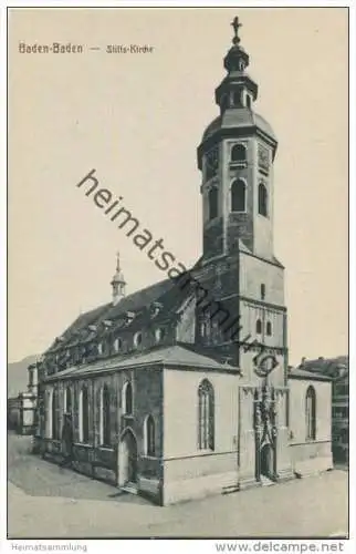 Baden-Baden - Stifts-Kirche - Verlag H. Rubin &amp; Co. Dresden-Blasewitz 20er Jahre